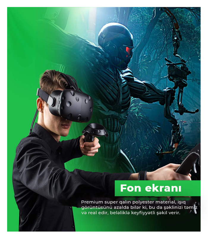 Neewer Yaşıl Fon 1.8×2.8 metr