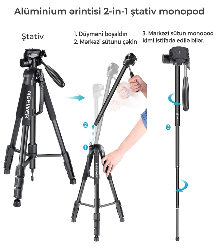 Neewer 70 Tripod-Monopod