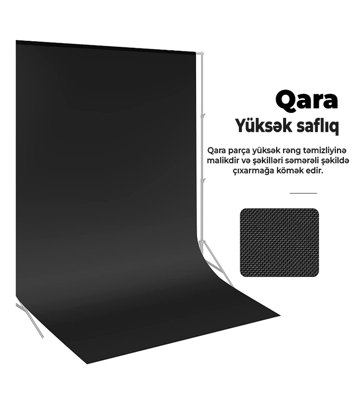 Neewer Qara Fon Pərdə 3×6 metr