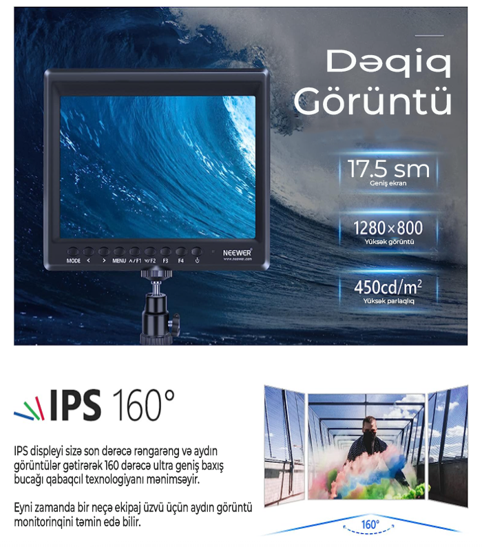 Neewer F100 Kamera monitor