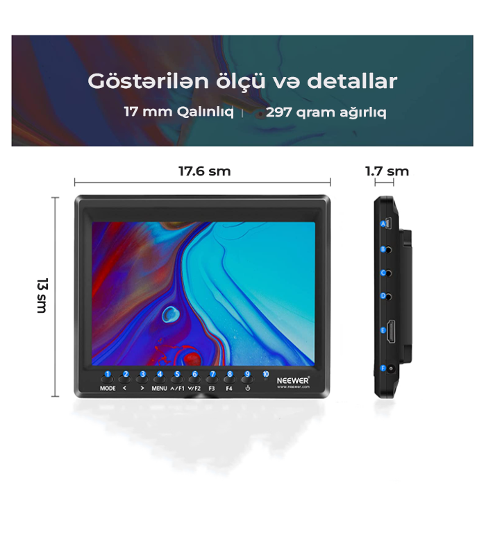 Neewer F100 Kamera monitor