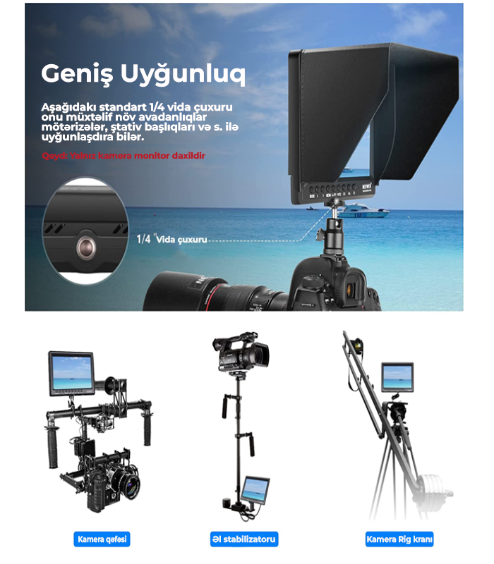 Neewer F100 Kamera monitor