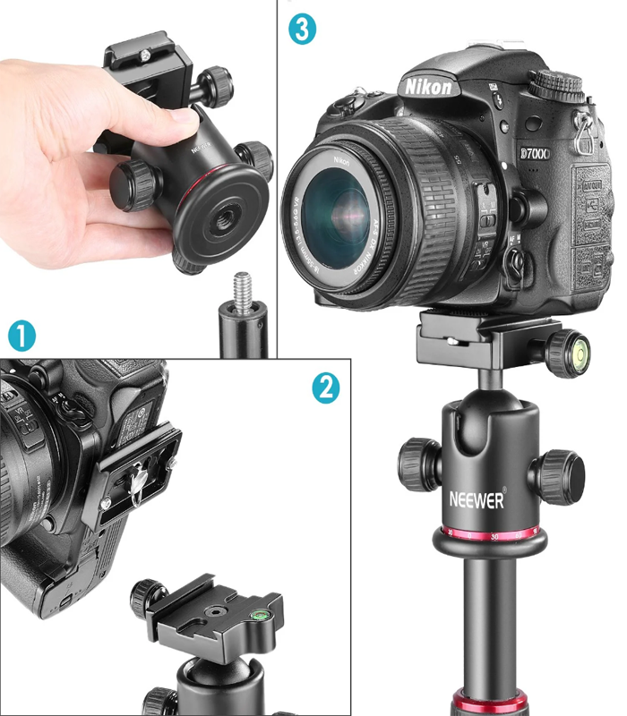 Neewer GM-MT Arka Tipli Tripod Top Başlıq