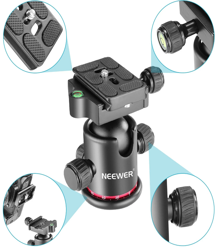 Neewer GM-MT Arka Tipli Tripod Top Başlıq