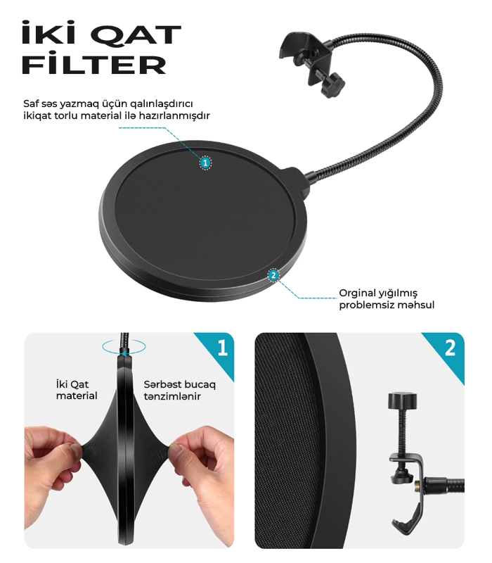 Neewer NWN3 Mikrofon Pop Filter