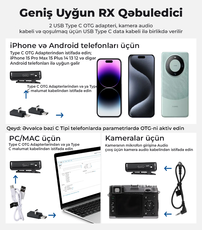 NEEWER CM28 Uzaqdan İdarəli Mikrafon