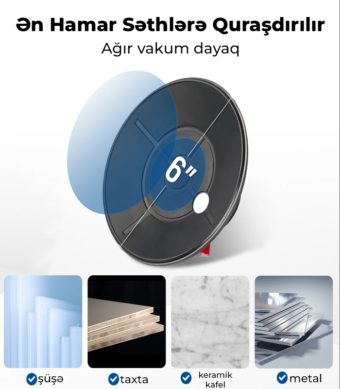 NEEWER CA006 Maşın üçün Vakum Dayaq