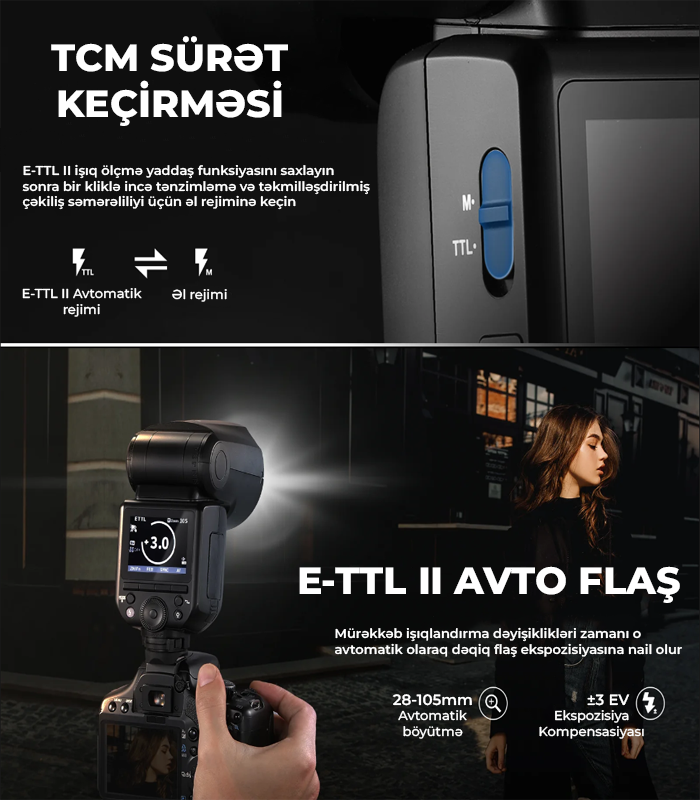 NEEWER Z2-C TTL Canon Fləş İşıq