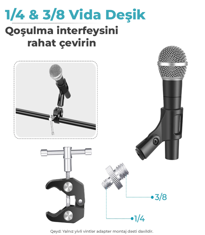 NEEWER 16 Set Tripod Vida Adapter Konvertoru