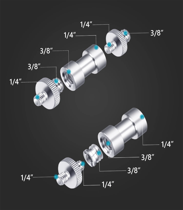 NEEWER 16 Set Tripod Vida Adapter Konvertoru
