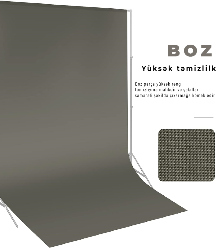Neewer Boz Fon Pərdə 3x3.6 metr