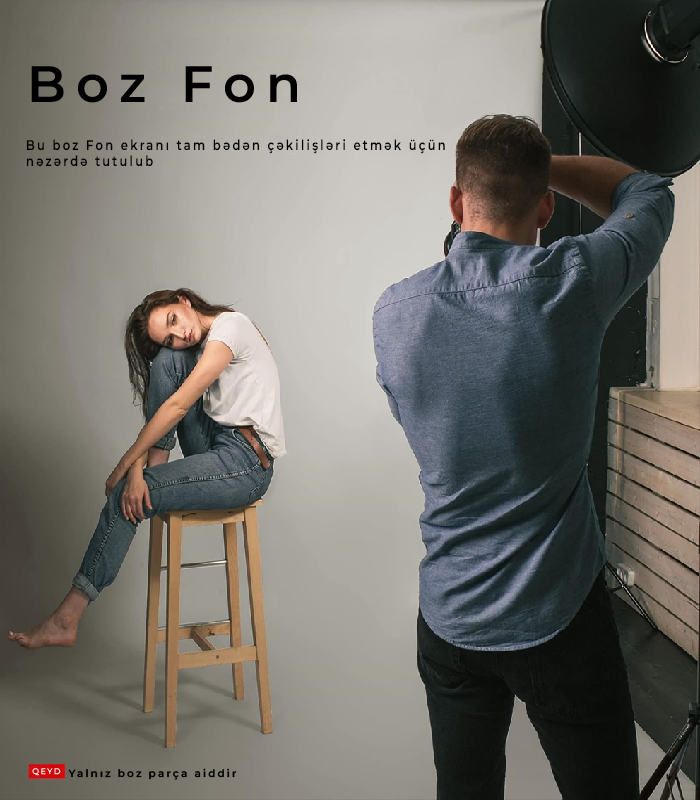 Neewer Boz Fon Pərdə 3x3.6 metr