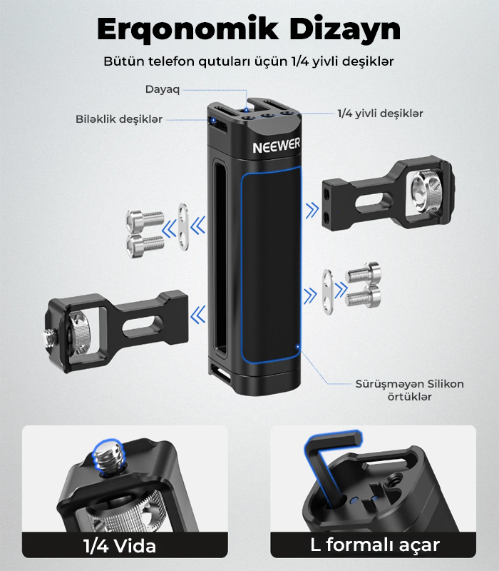 NEEWER PA009 Təkmilləşdirilmiş Telefon Rig Kit