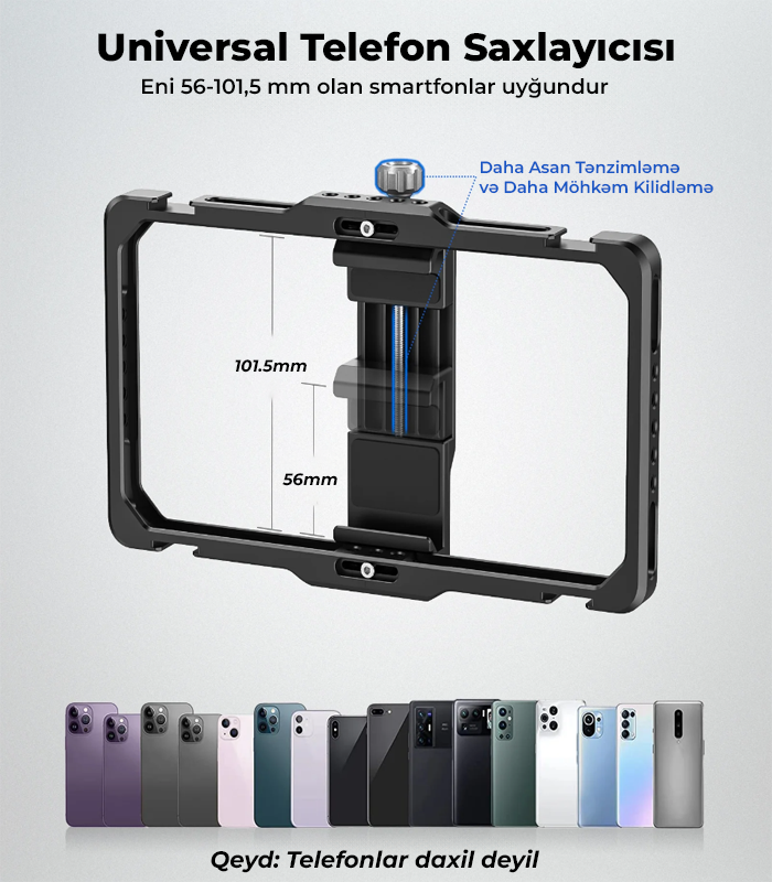 NEEWER PA009 Təkmilləşdirilmiş Telefon Rig Kit