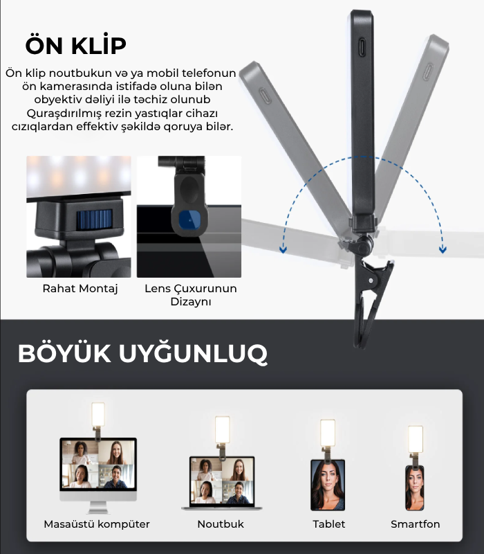 Neewer BL120B Telefon Tutacaqlı Led