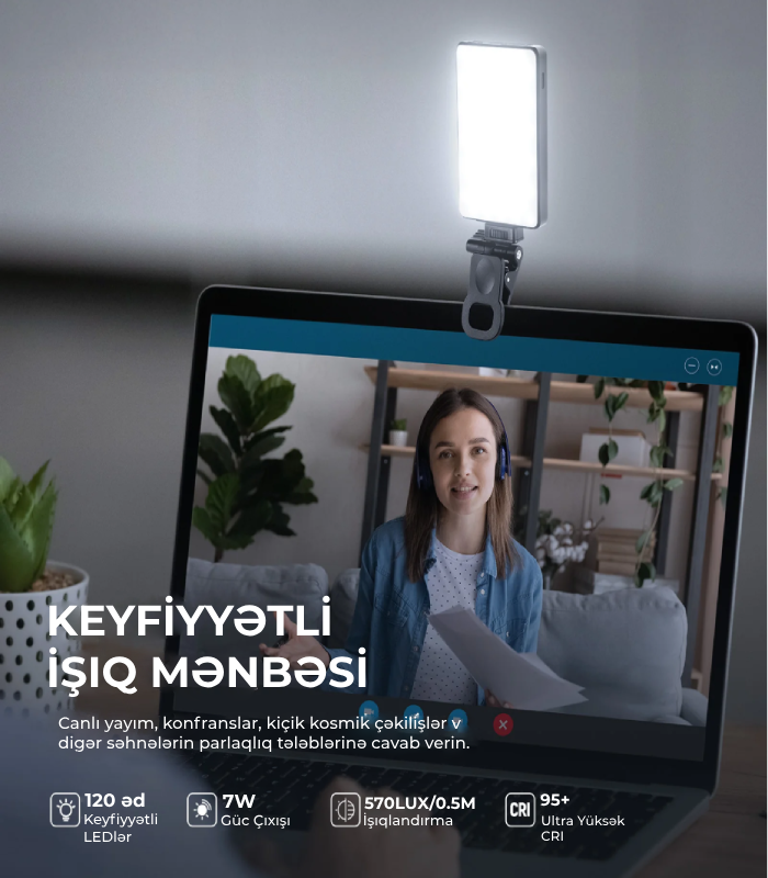 Neewer BL120B Telefon Tutacaqlı Led
