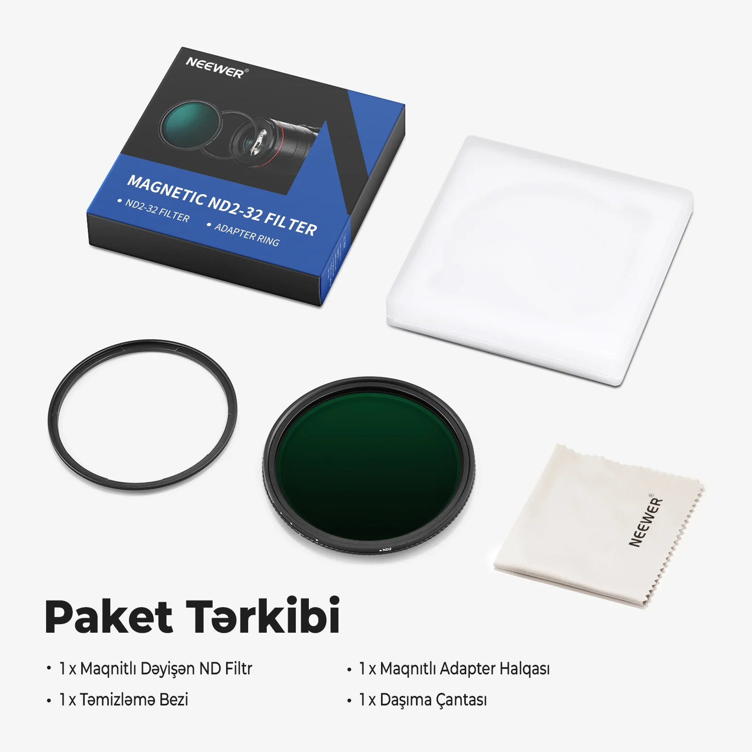 Neewer ND2-ND32 Maqnit Dəyişən Filter 82 mm