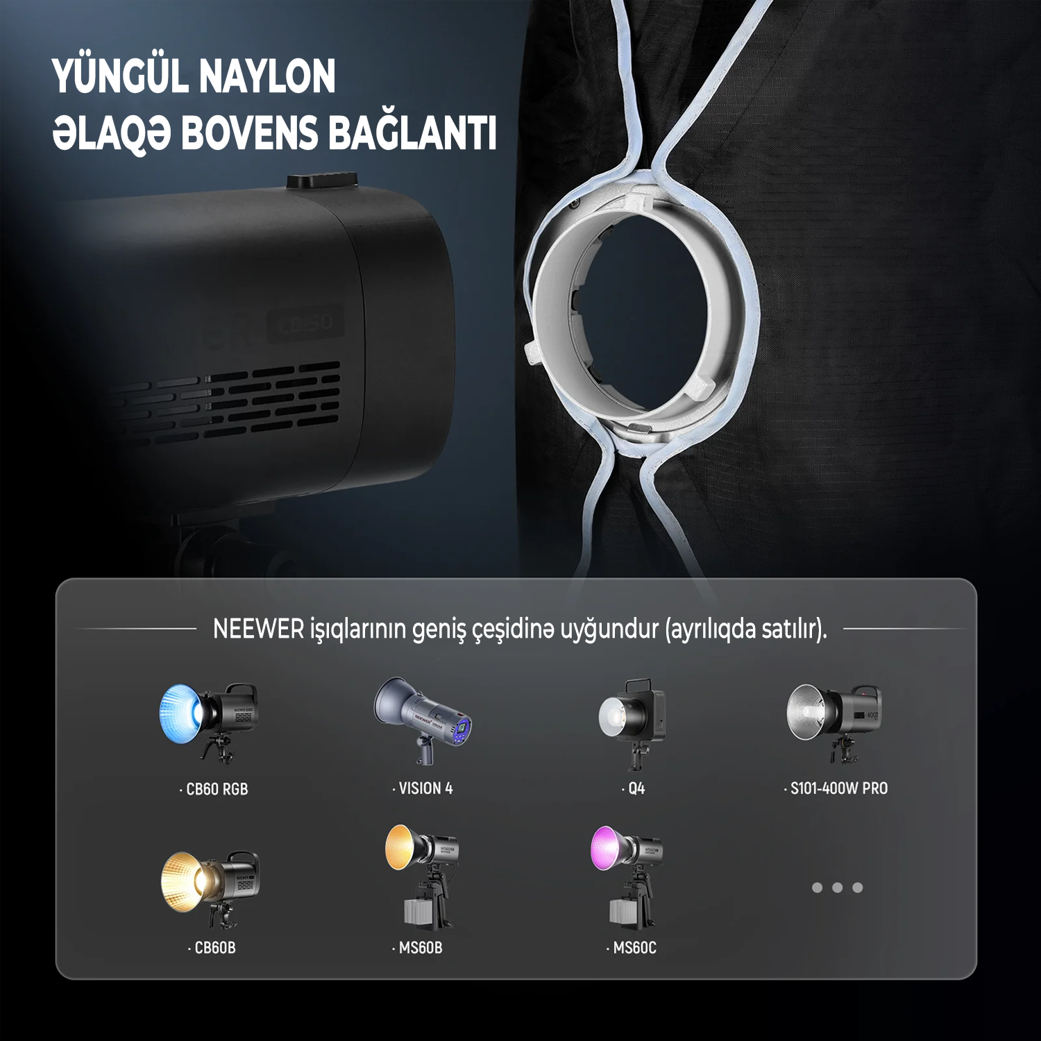 Neewer NS93P 60x90 Softboks Grid ilə