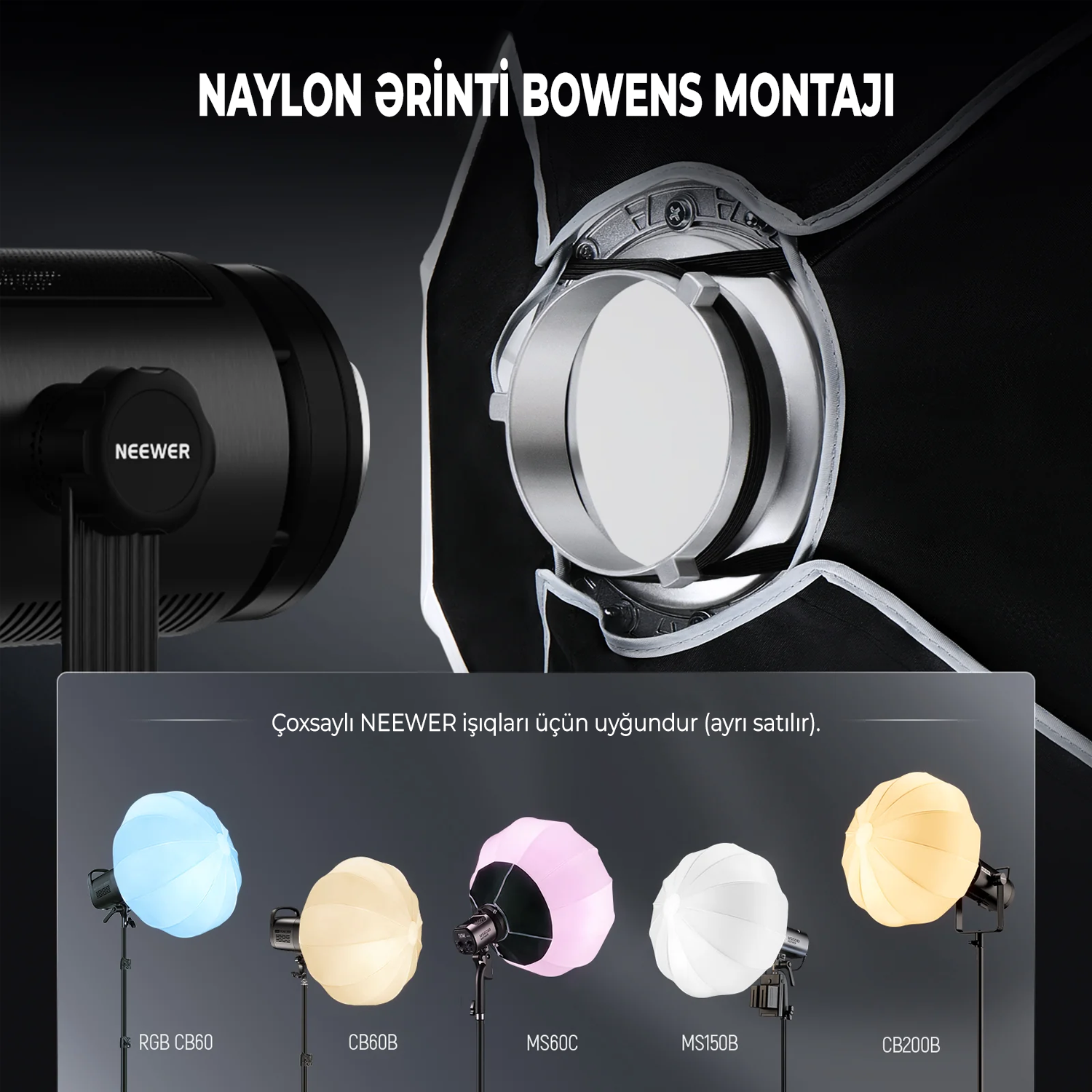 NEEWER NS20L 50 sm Fənər Softbox