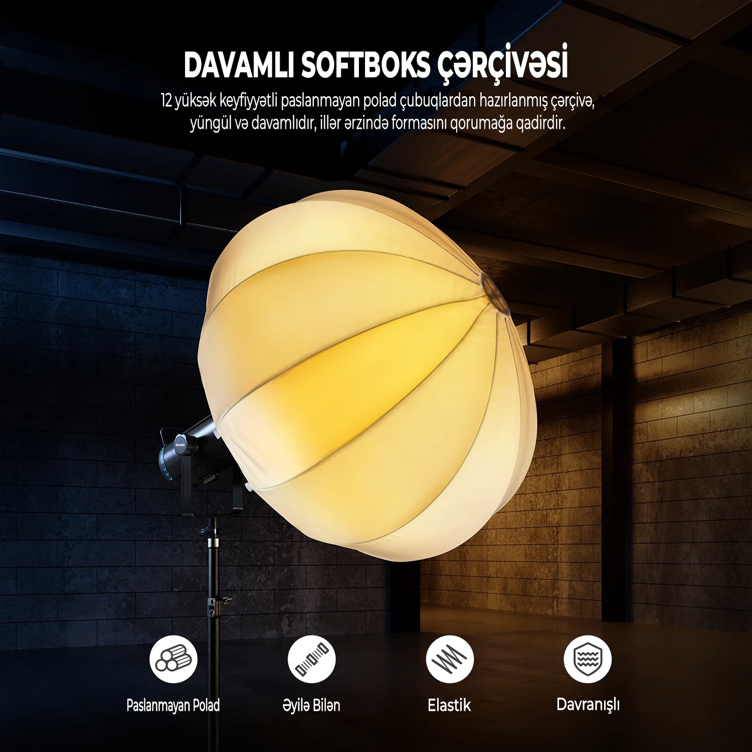 NEEWER NS20L 50 sm Fənər Softbox