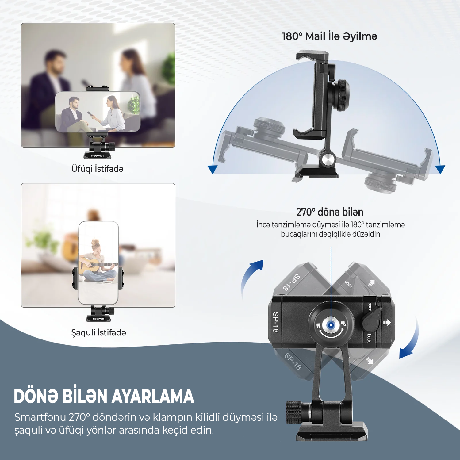 NEEWER SP-18 Telefon Tutacaq