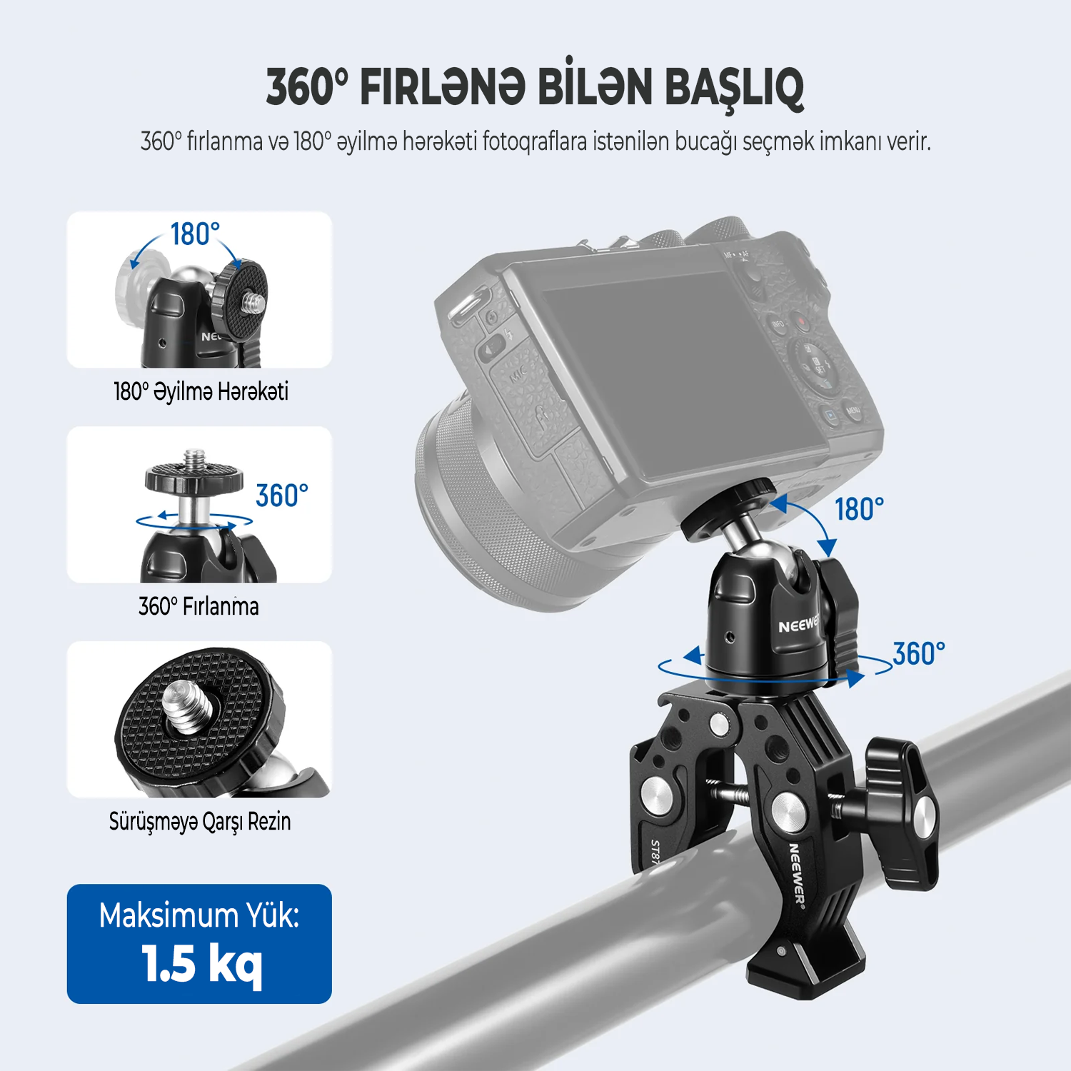 NEEWER ST87 Super Şpılka Başlıq