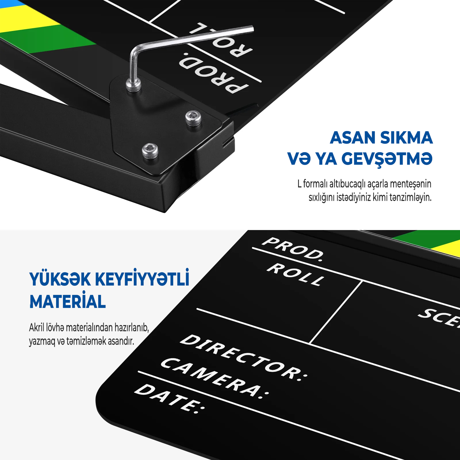 NEEWER Akril Rejissor Taxtası Qara