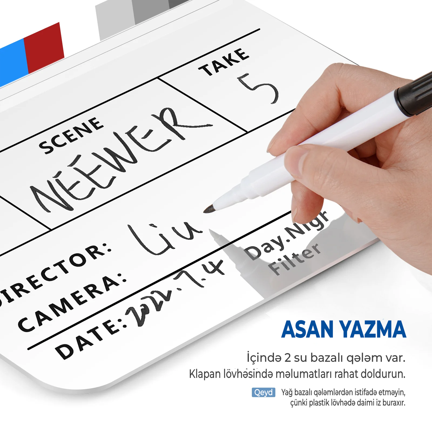 NEEWER Akril Rejissor Taxtası Ağ