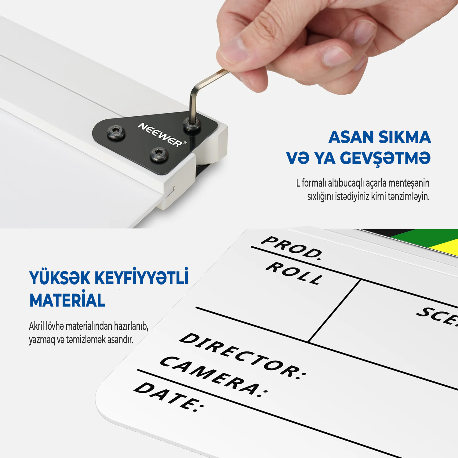 NEEWER Akril Rejissor Taxtası Ağ