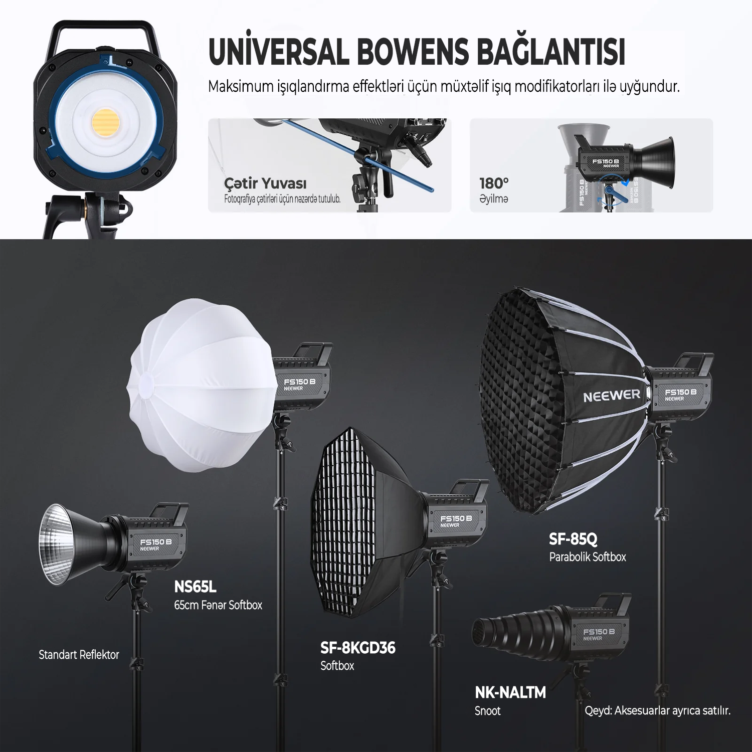 NEEWER FS150B 130W İkili Rəngli Daimi İşıq
