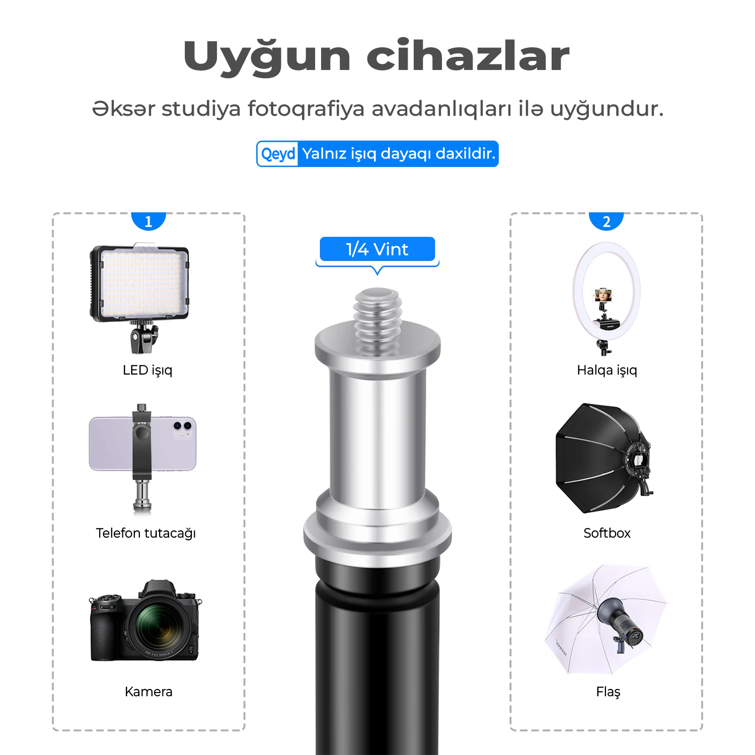NEEWER ST-190 190 sm İşıq Dayaq