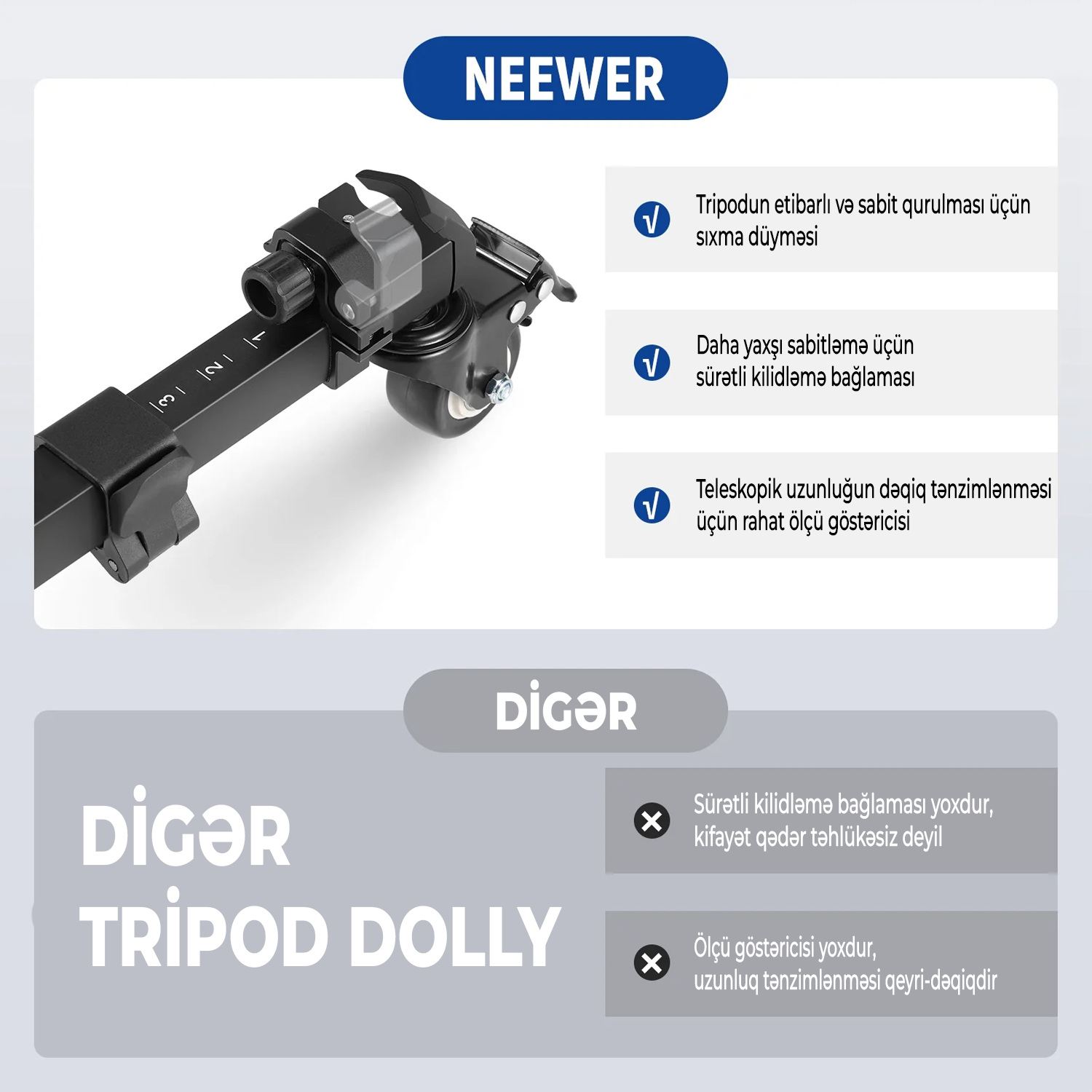 NEEWER TS009 Tripod və Dayaqlar Üçün Təkər