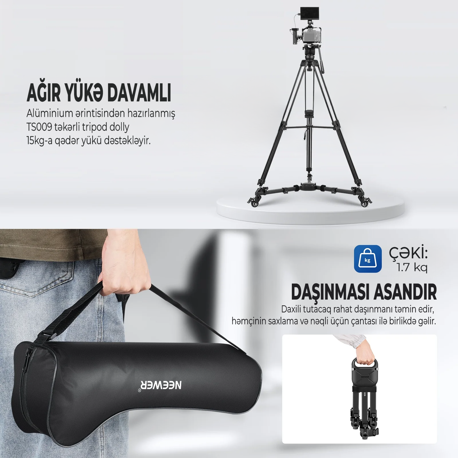 NEEWER TS009 Tripod və Dayaqlar Üçün Təkər