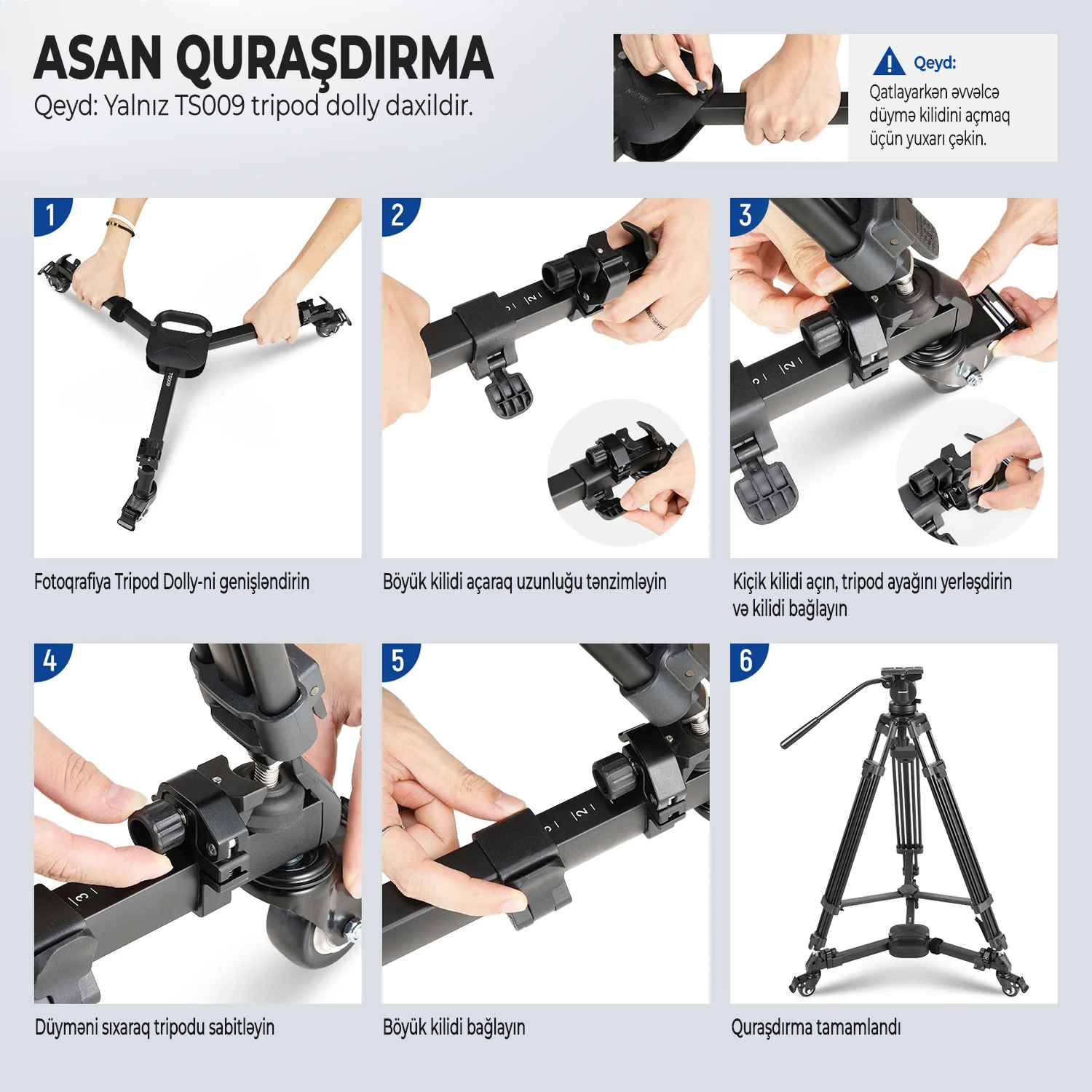 NEEWER TS009 Tripod və Dayaqlar Üçün Təkər