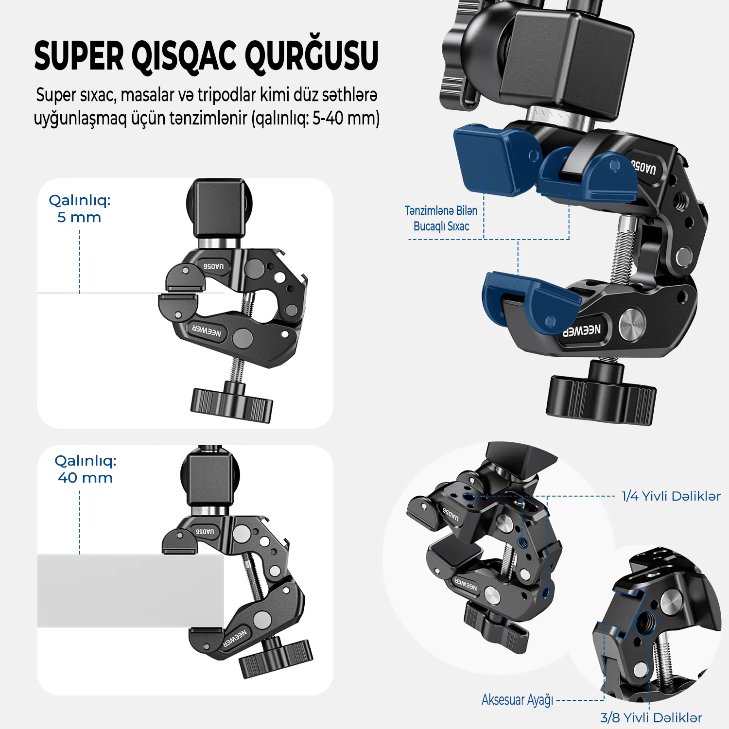 NEEWER UA056 Telefon Üçün Əyilən Sehirli Dayaq