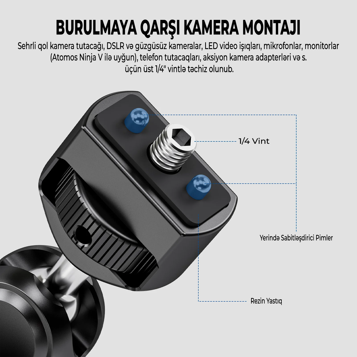NEEWER UA056 Telefon Üçün Əyilən Sehirli Dayaq