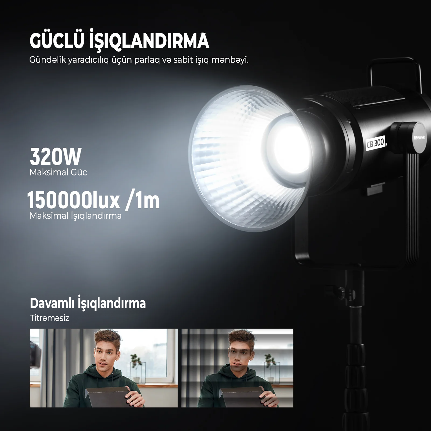 NEEWER CB300B 320W İkili Rəngli Daimi İşıq