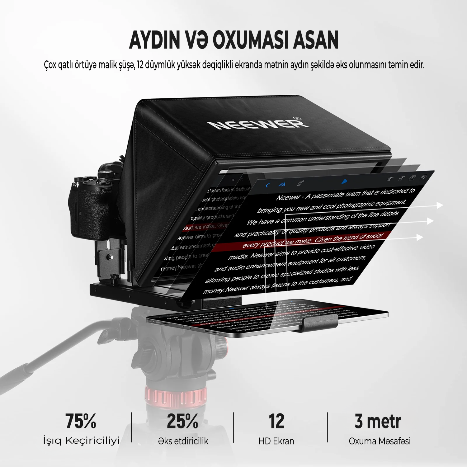 NEEWER X12B Teleprompter