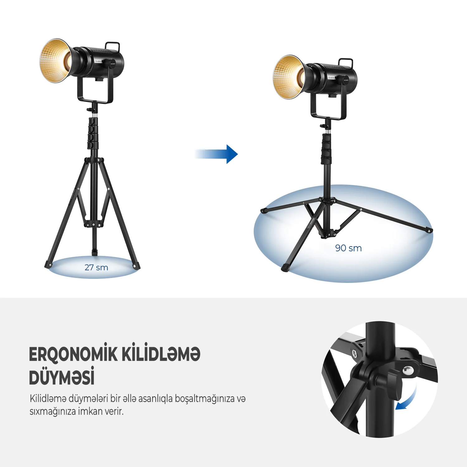NEEWER ST180R 180sm Portativ İşıq Stendi