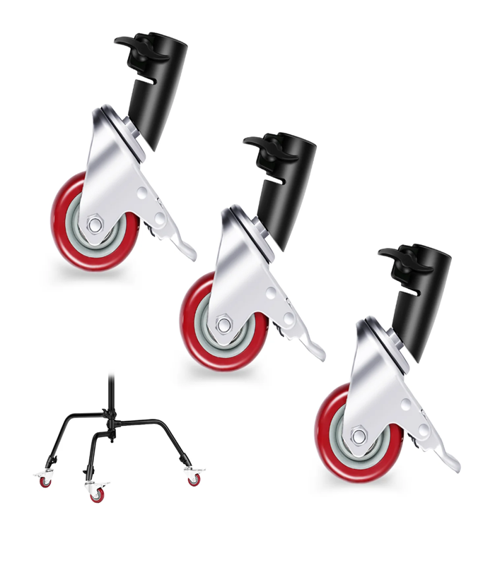 NEEWER 3 Paket Peşəkar Fırlanan Təkər Dəsti 75 mm