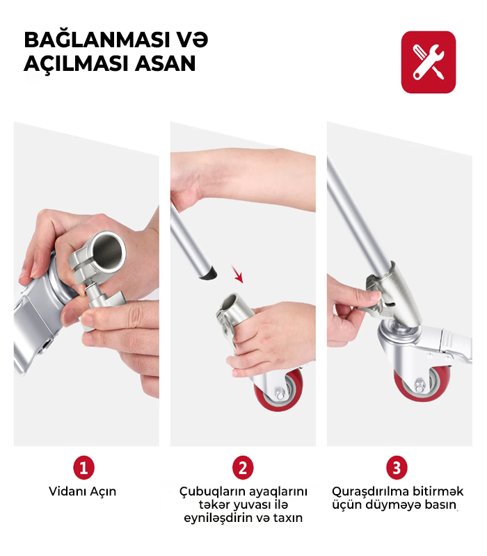 NEEWER 3 Paket Peşəkar Fırlanan Təkər Dəsti 75 mm