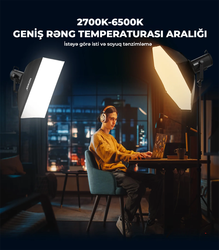NEEWER CB200B İkirəngli 210W LED Video İşıq