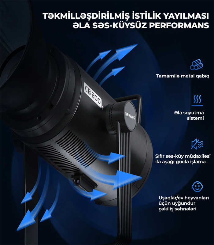 NEEWER CB200B İkirəngli 210W LED Video İşıq