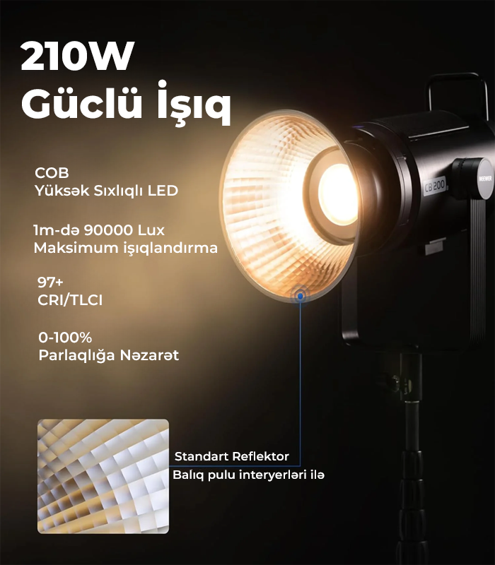 NEEWER CB200B İkirəngli 210W LED Video İşıq