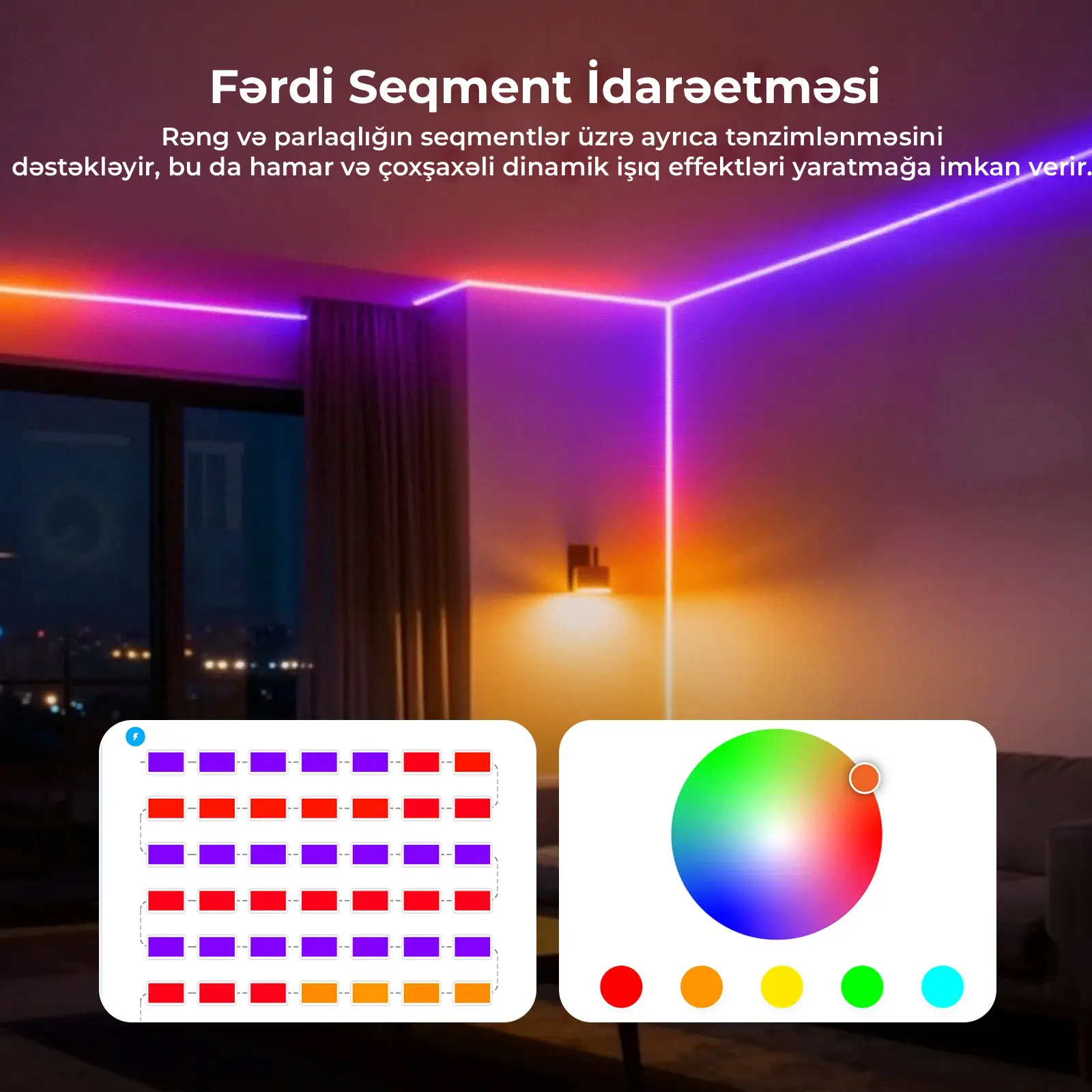 NEEWER NS01  RGB LED İşıq Zolağı (ön işıqlandırmalı)