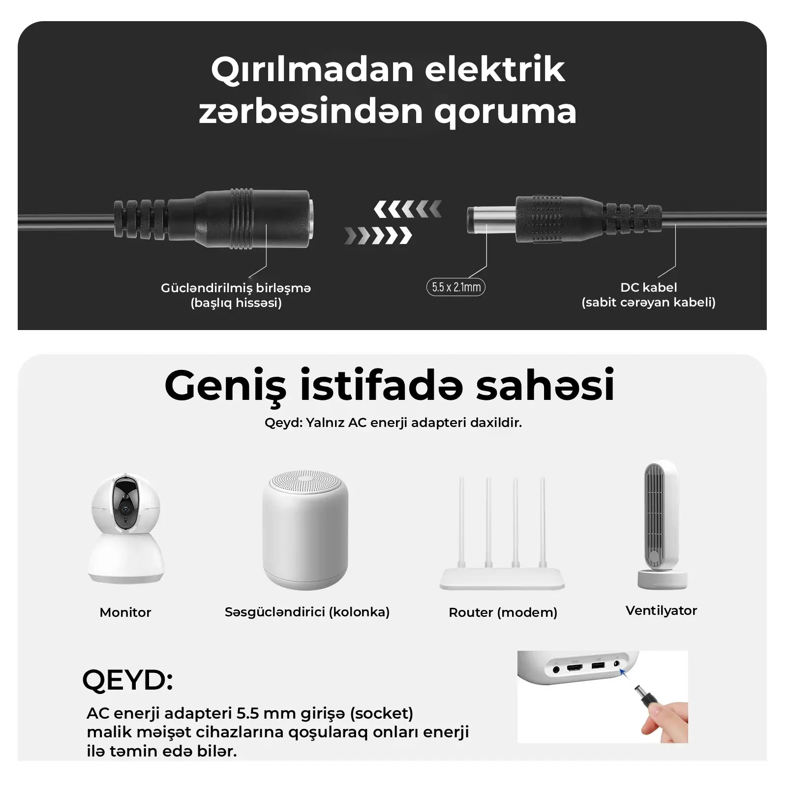 NEEWER NP-FZ100 Sony üçün Dummy Batareya və DC  dəsti