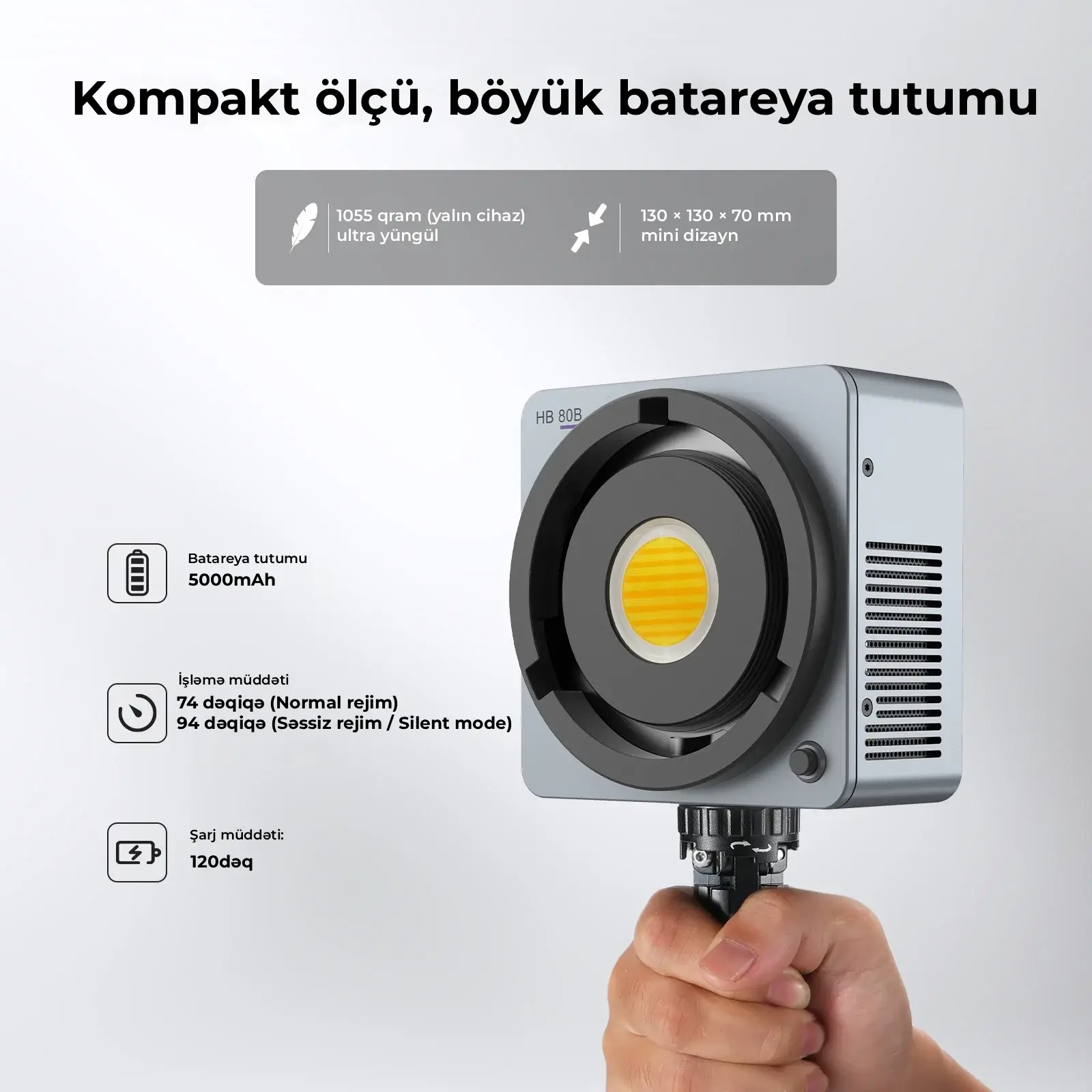 NEEWER HB80B  80W Bi-Color Mini COB LED İşıq