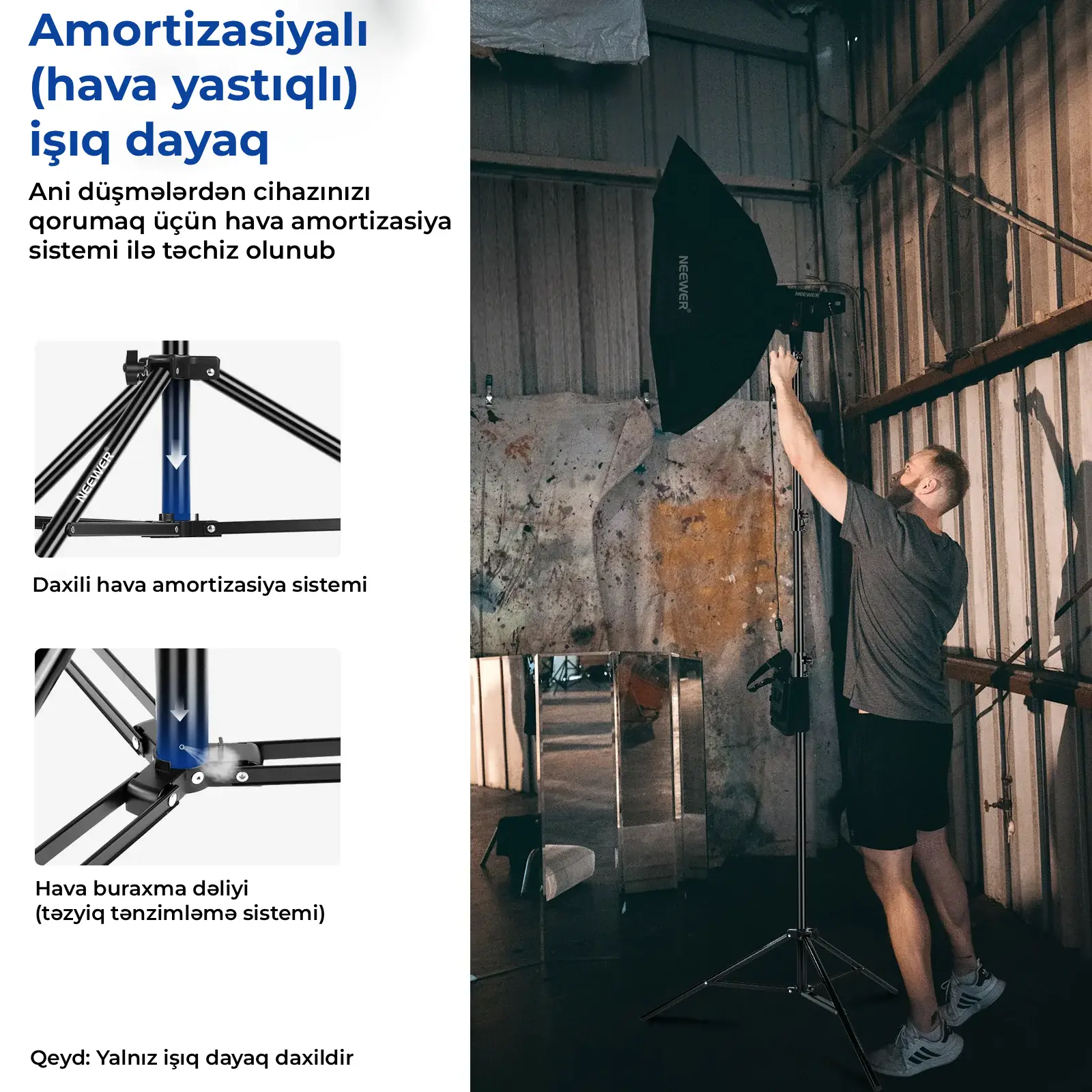NEEWER ST-260AC  260 sm Amortizasiyalı İşıq Dayağı
