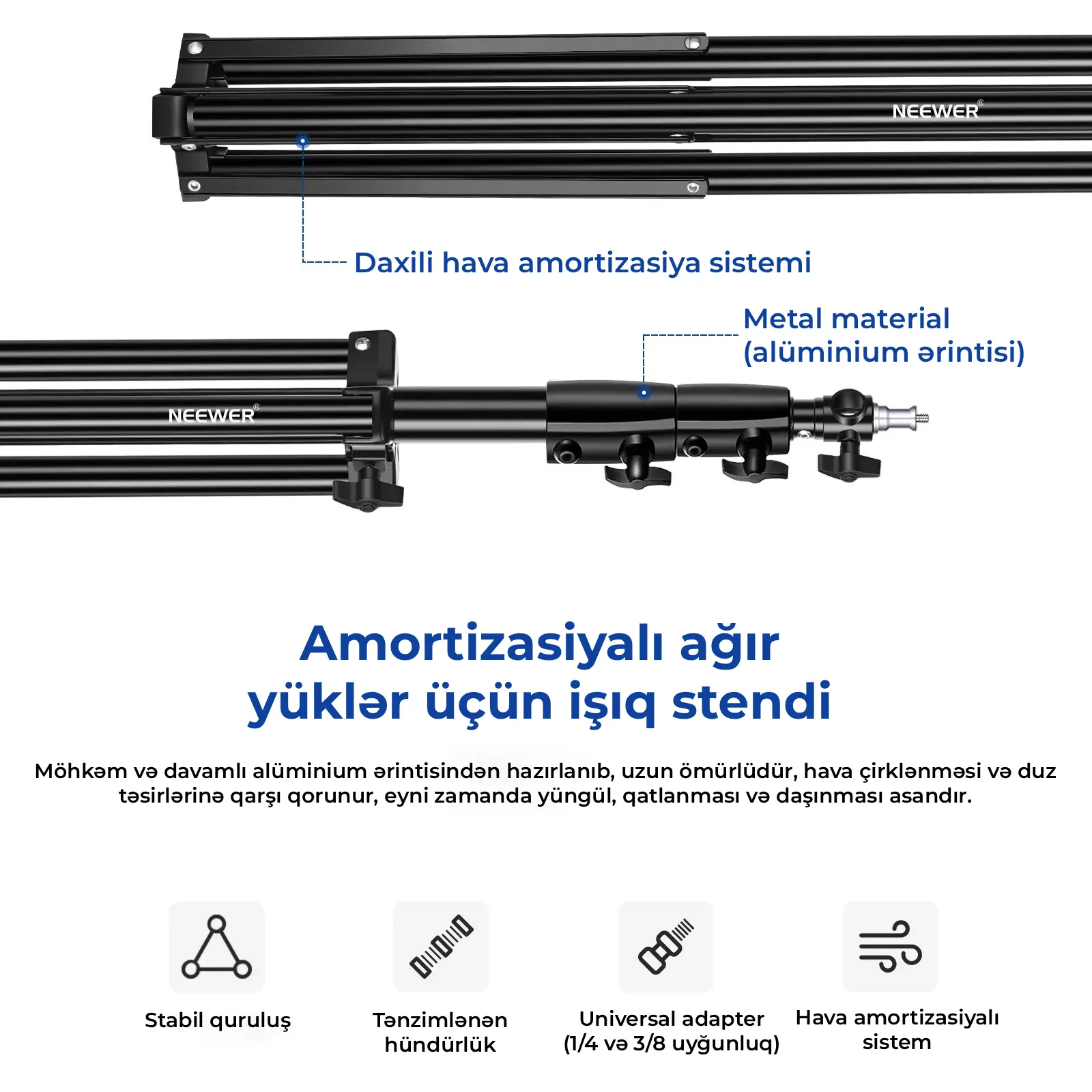 NEEWER ST-260AC  260 sm Amortizasiyalı İşıq Dayağı