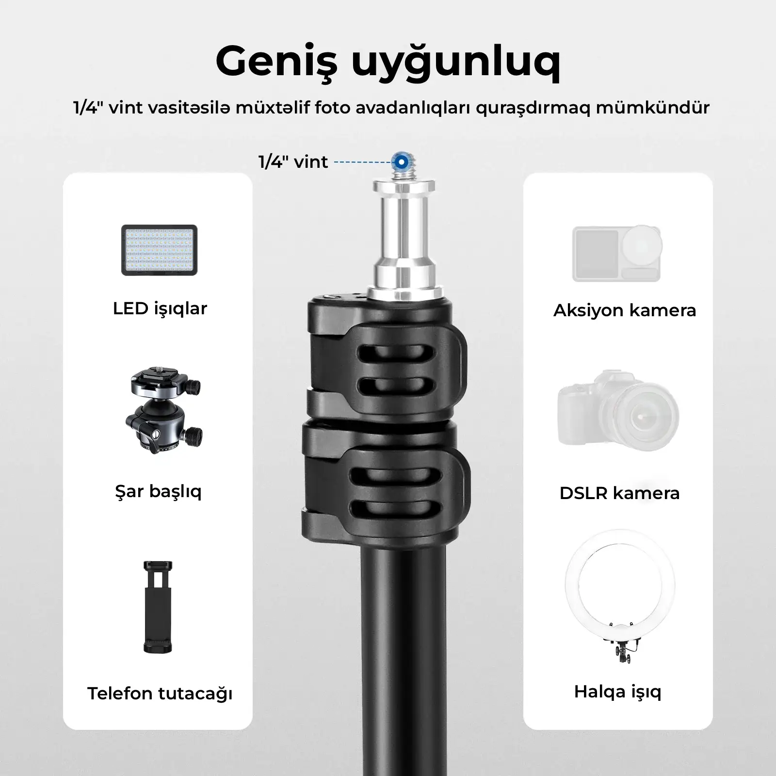 NEEWER ST195 195 sm Portativ İşıq Dayağı